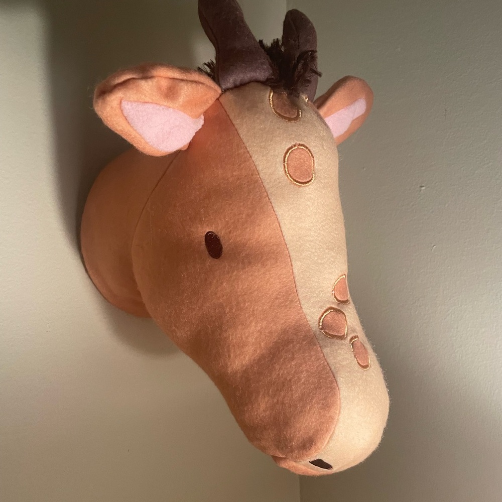 Charming Giraffe Plush Wall Mount